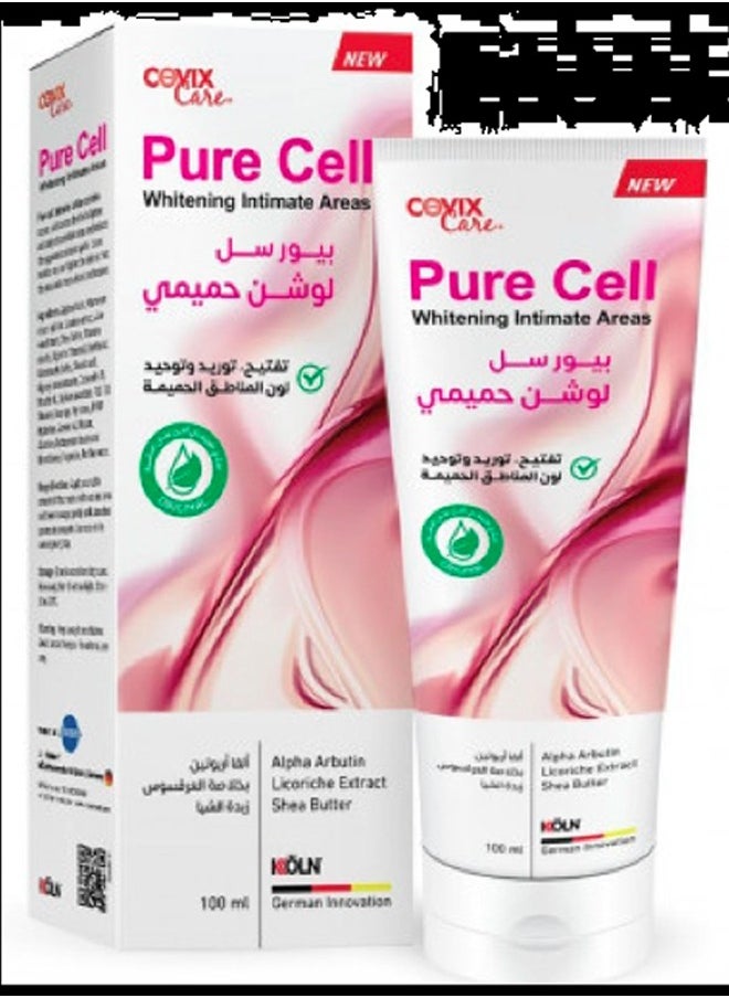 covix care - Pure Cell Intimate Lotion, lightening, brightening and unifying the color of intimate areas with licorice extract and shea butter 100 ml - Image 1