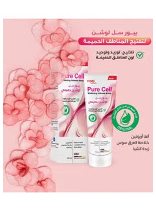 covix care - Pure Cell Intimate Lotion, lightening, brightening and unifying the color of intimate areas with licorice extract and shea butter 100 ml - Image 1