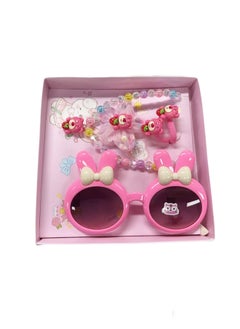 Hair Accessories Set with Carry Case - Pink Accessories Box Includes Cartoon Sunglasses, Necklace, Hair Clips, Barrettes, Hair Ties & Bows - Perfect Birthday/Party/Holiday Gift for Girls Age 3-12 - pzsku/Z2506D5B063B6F5584331Z/45/_/1740039273/5855d235-f3aa-4c41-90d2-cdc0826745c7