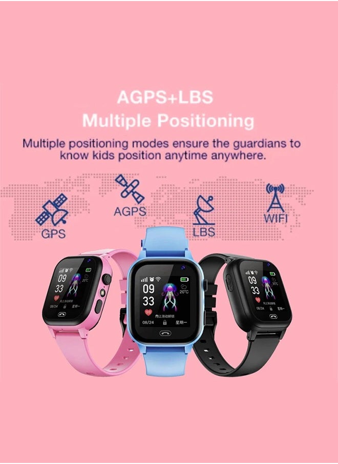 Arabest Children's Smart Watch,Locator,Large Screen Sports Watch,Silicone Material,Suitable for Gifts for Children(Pink)  - Image 2