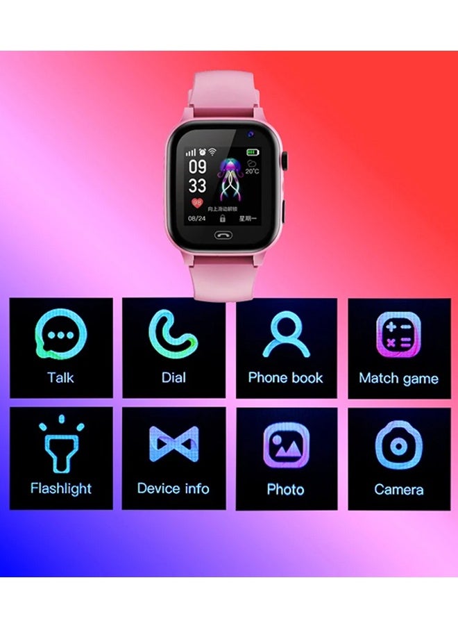 Arabest Children's Smart Watch,Locator,Large Screen Sports Watch,Silicone Material,Suitable for Gifts for Children(Pink)  - Image 5