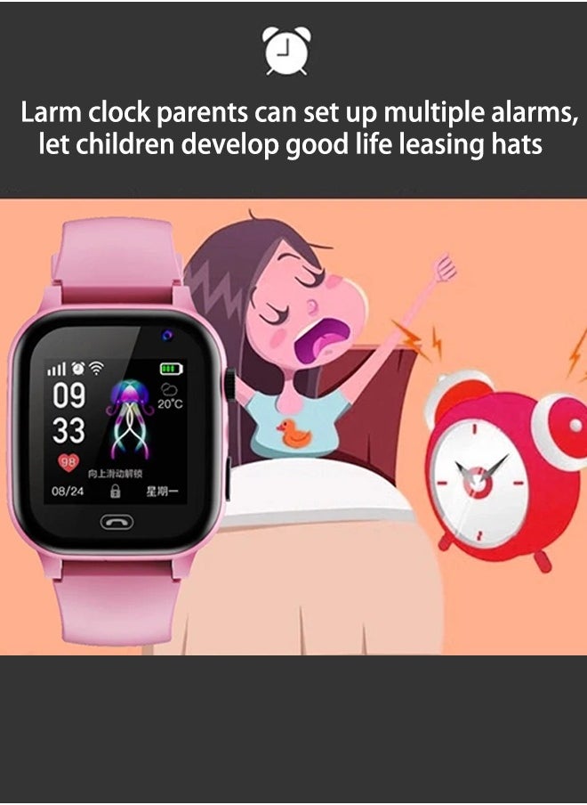 Arabest Children's Smart Watch,Locator,Large Screen Sports Watch,Silicone Material,Suitable for Gifts for Children(Pink)  - Image 3