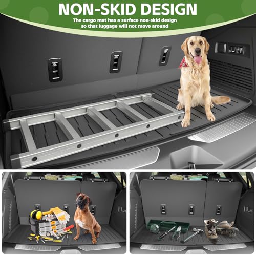 Qyebbk Trunk Mat for 2022-2025 Chevy Chevrolet Tahoe/GMC Yukon (Not for XL) 3rd Row Rear Cargo Mat All Weather TPE Protector Trunk Liner Accessories - Image 4