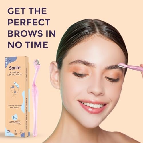 Sanfe Eyebrow Shaping Razor - Pack of 3 | Smooth & Painless Women's Shaving Razor Eyebrow Shaper For Salon-Like Eyebrows Eyebrows, Upper Lip Targeted Corner Hair | No Cuts | Safe & Quick Hair Removal - Image 4