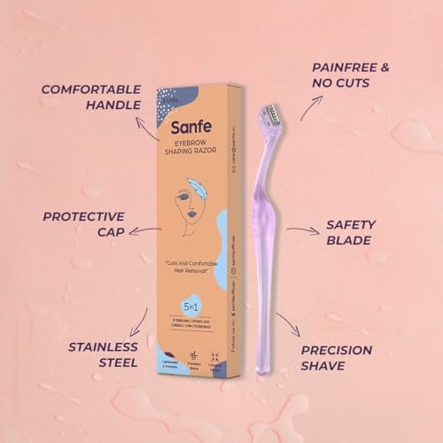 Sanfe Eyebrow Shaping Razor - Pack of 3 | Smooth & Painless Women's Shaving Razor Eyebrow Shaper For Salon-Like Eyebrows Eyebrows, Upper Lip Targeted Corner Hair | No Cuts | Safe & Quick Hair Removal - Image 2