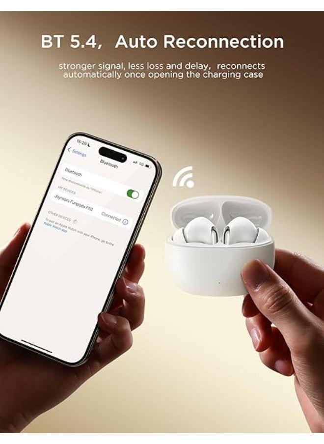 ماركة غير محددة سماعات أذن Joyroom JR-FN1 True Wireless ANC/ENC، بيضاء بضمان Agent Trust  - Image 3
