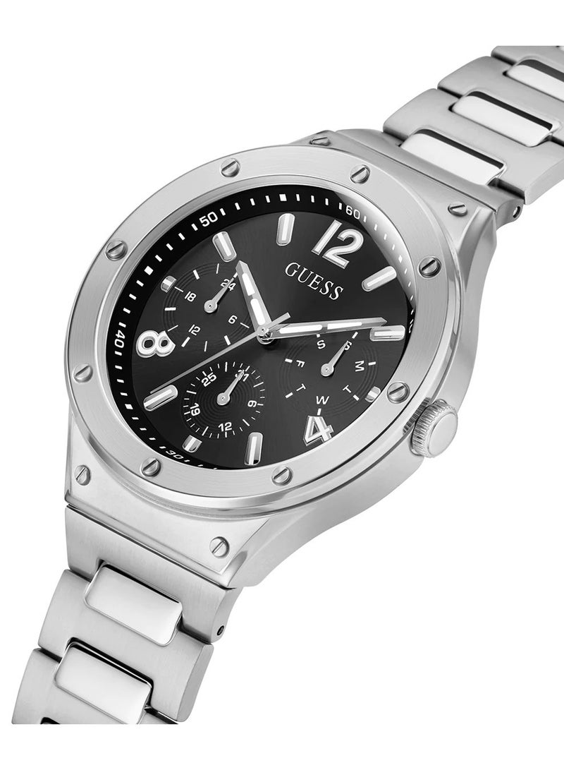 GUESS Men's Analog Round Shape Leather Wrist Watch GW0454G1-44 Mm - Image 2