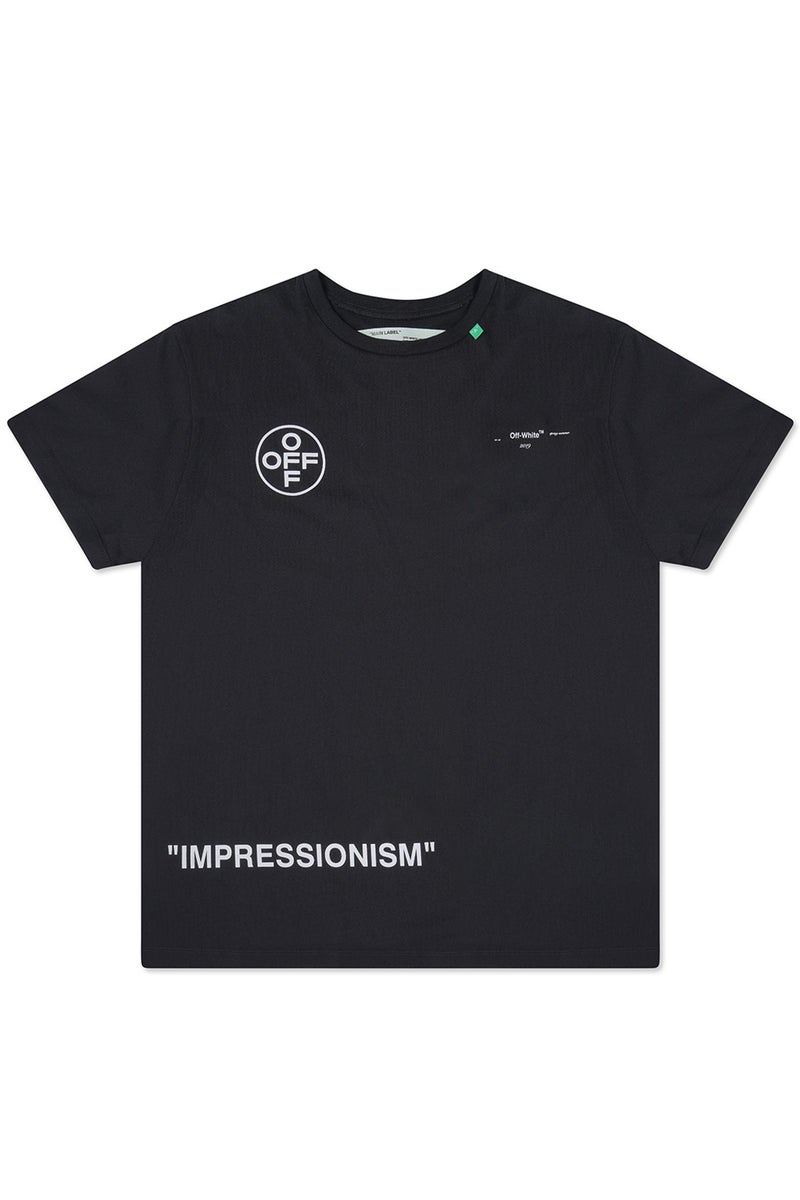 OFF-WHITE "      Stencil Over Tee Black Fuchsia     " - Image 1