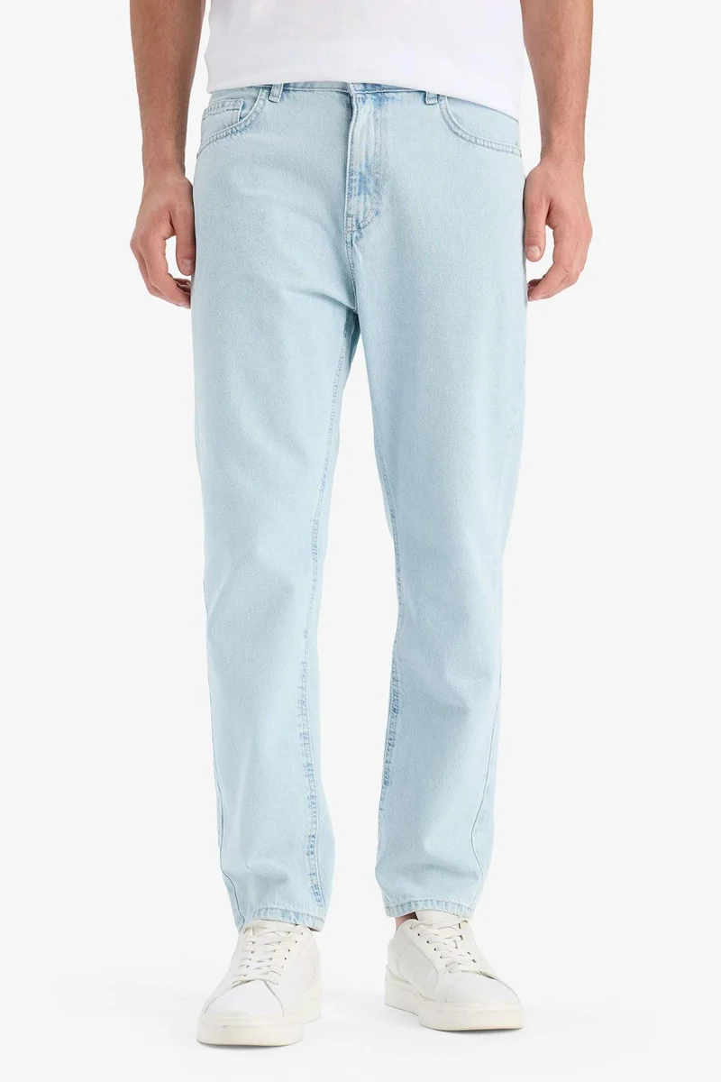 Defacto  Cotton 90's Slim Fit High Waist Skinny Leg Jeans for Men | Best Price UAE