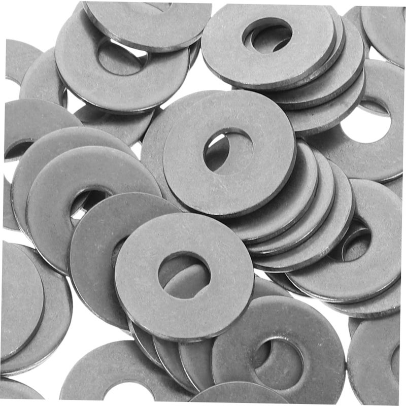 Flat Washers Set 50 Pieces Silver Metal Round Gasket For Furniture Machinery Home Repairs - Image 3