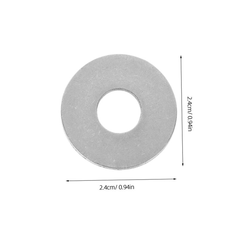 Flat Washers Set 50 Pieces Silver Metal Round Gasket For Furniture Machinery Home Repairs - Image 5