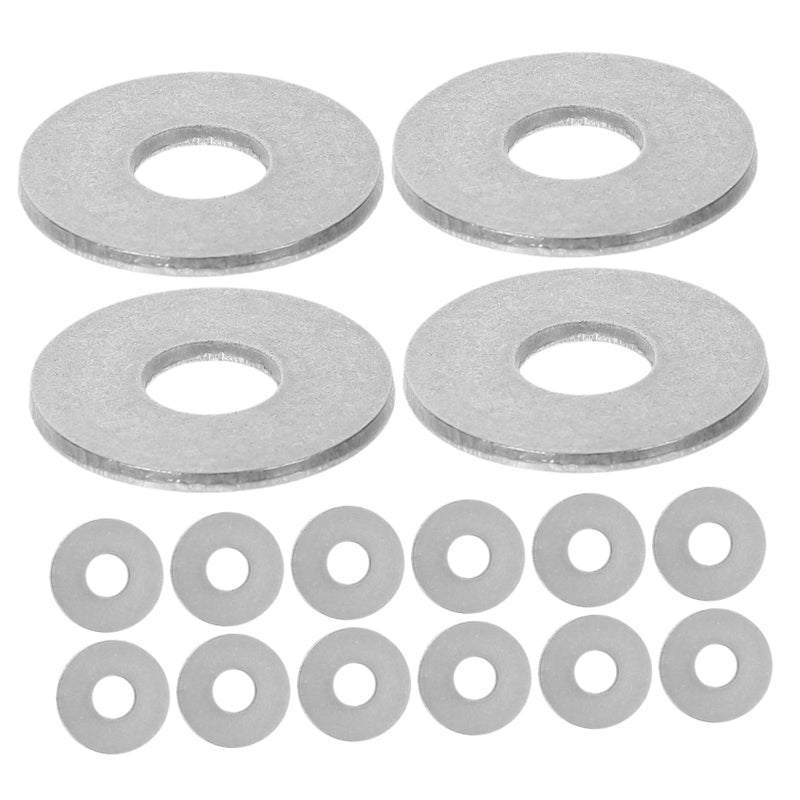 Flat Washers Set 50 Pieces Silver Metal Round Gasket For Furniture Machinery Home Repairs - Image 2