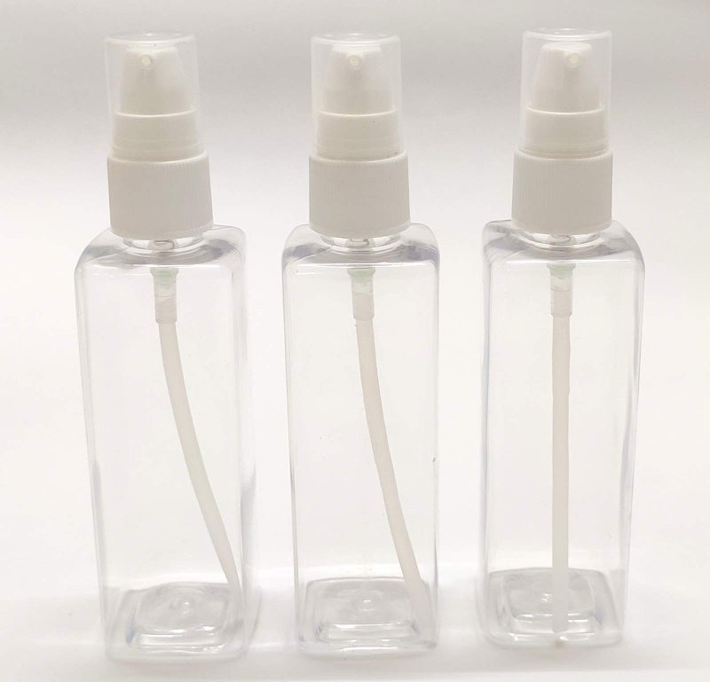 SPC SPC Empty Plastic Serum/Liquid Soap/handwash/Sanitizer/Lotion/Shampoo Dispenser Bottle, (Combo of 3 pcs) 100ml Each  - Image 1