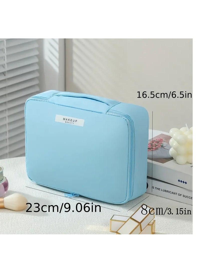 أوريتي حقيبة مكياج للسفر حقيبة مستحضرات تجميل بمقبض حقيبة مكياج كبيرة السعة حقيبة منظم فرش مستحضرات التجميل - Image 2