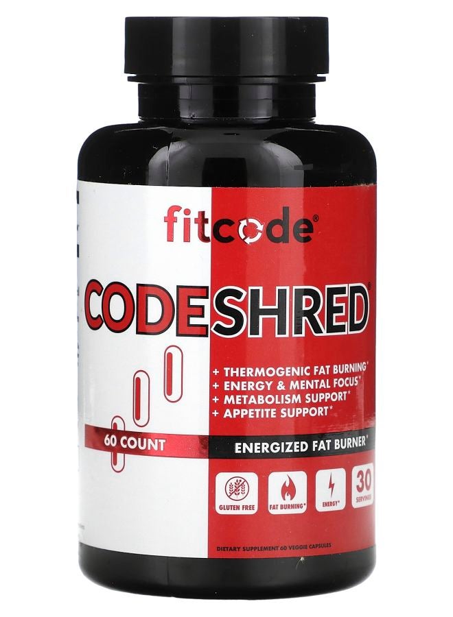 fitcode CodeShred  60 Veggie Capsules - Image 1