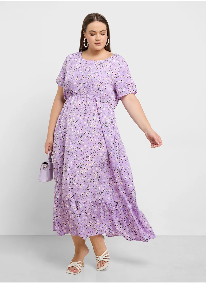 Ella Plus Ditsy Print Dress