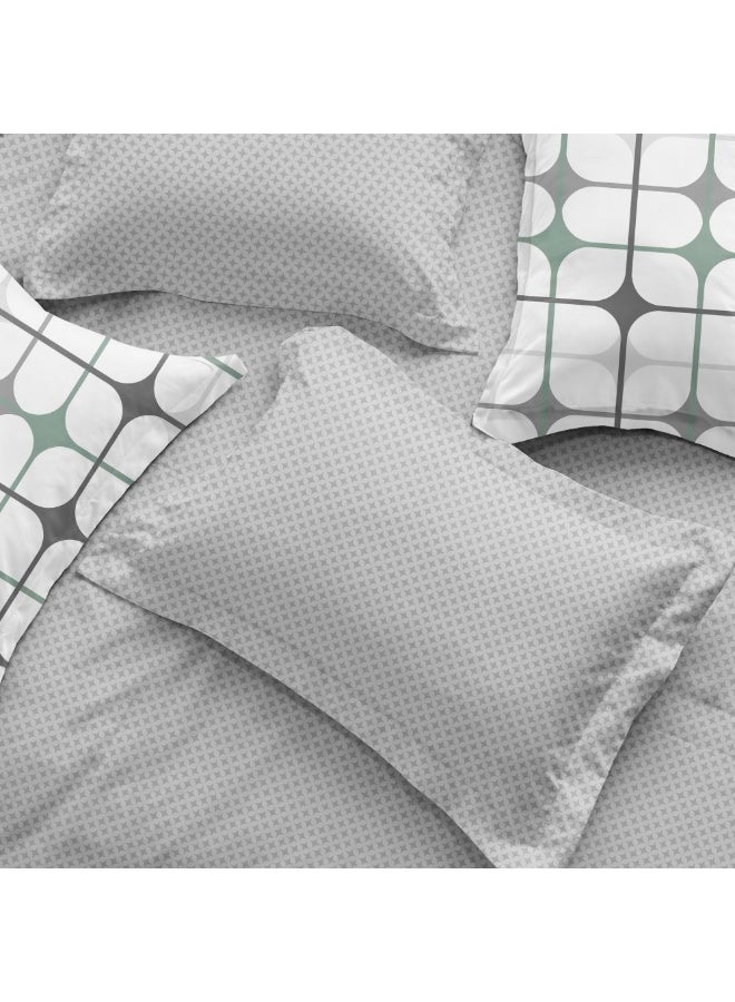 Danube Home Bliss 6 Piece King Comforter Set 240x260 cm Green | Cotton /Viscos -180 Thread Count Breathable Bedding Sheet And Pillow Cases For Bedroom - Image 1