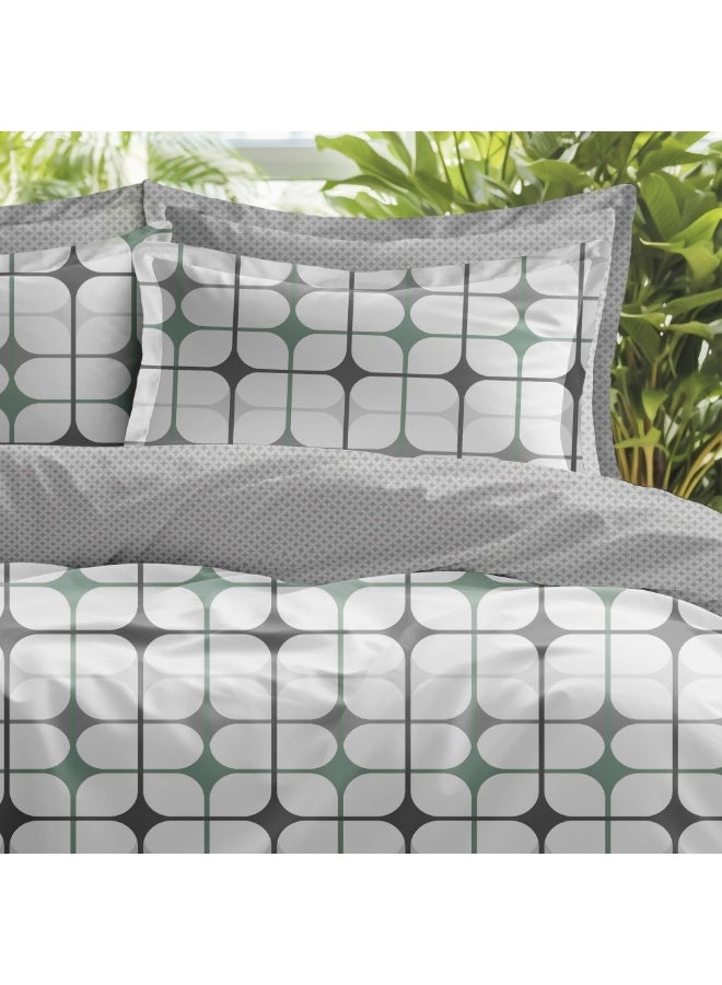 Danube Home Bliss 6 Piece King Comforter Set 240x260 cm Green | Cotton /Viscos -180 Thread Count Breathable Bedding Sheet And Pillow Cases For Bedroom - Image 3