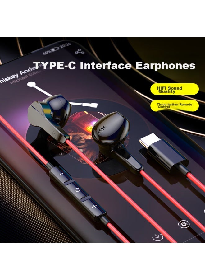 Dooseyuon Deyu Yijia Wired Earphones Compatible With Ace5 3 13 12 11, Ace2v 10pro 9rt 9 8 Pro 8t 7t 7 6, Gaming Headphones, Type-c Interface - Image 1