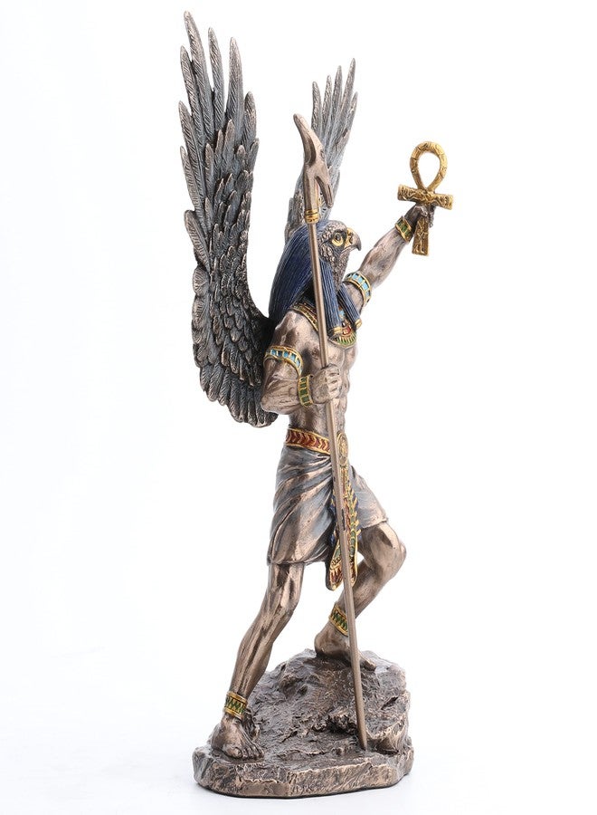Veronese Design 10 3/8 Inch Egyptian Sun God Ra Cold Cast Resin Antique Bronze Finish Sculpture - Image 2