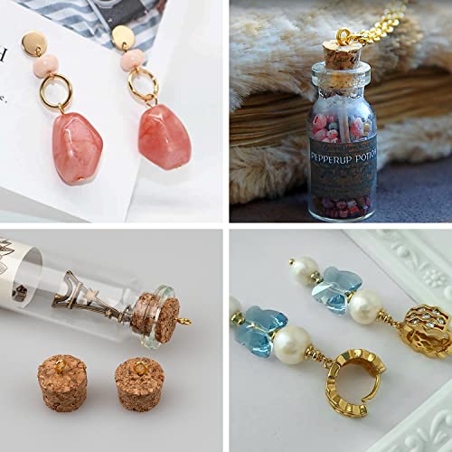 AJulyBee 500PCS 4 x 8mm Small Screw Eye Pins for Jewelry Making, Mini Eyelets Threaded Clasps Hooks for Art DIY, Metal Hoop Peg/Bracelet Connectors (Golden) - Image 4