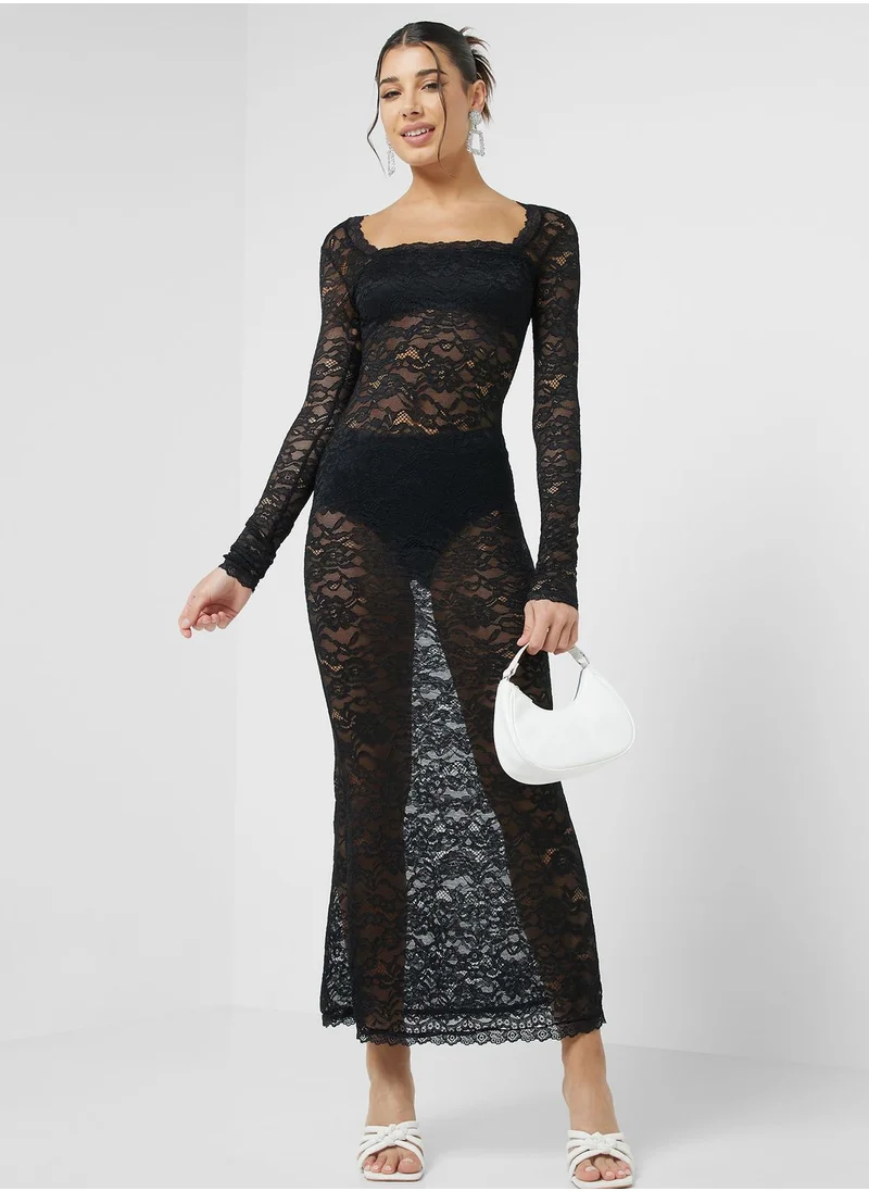 Ginger Lace Detail Maxi Dress