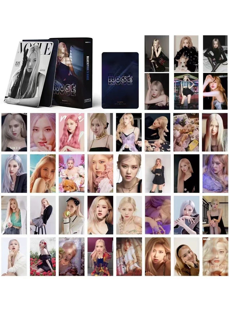 NIBEMINENT 55 Pcs Kpop BLACKPINK - ROSE Lomo Cards Card For Fans Collection Gifts - Image 2