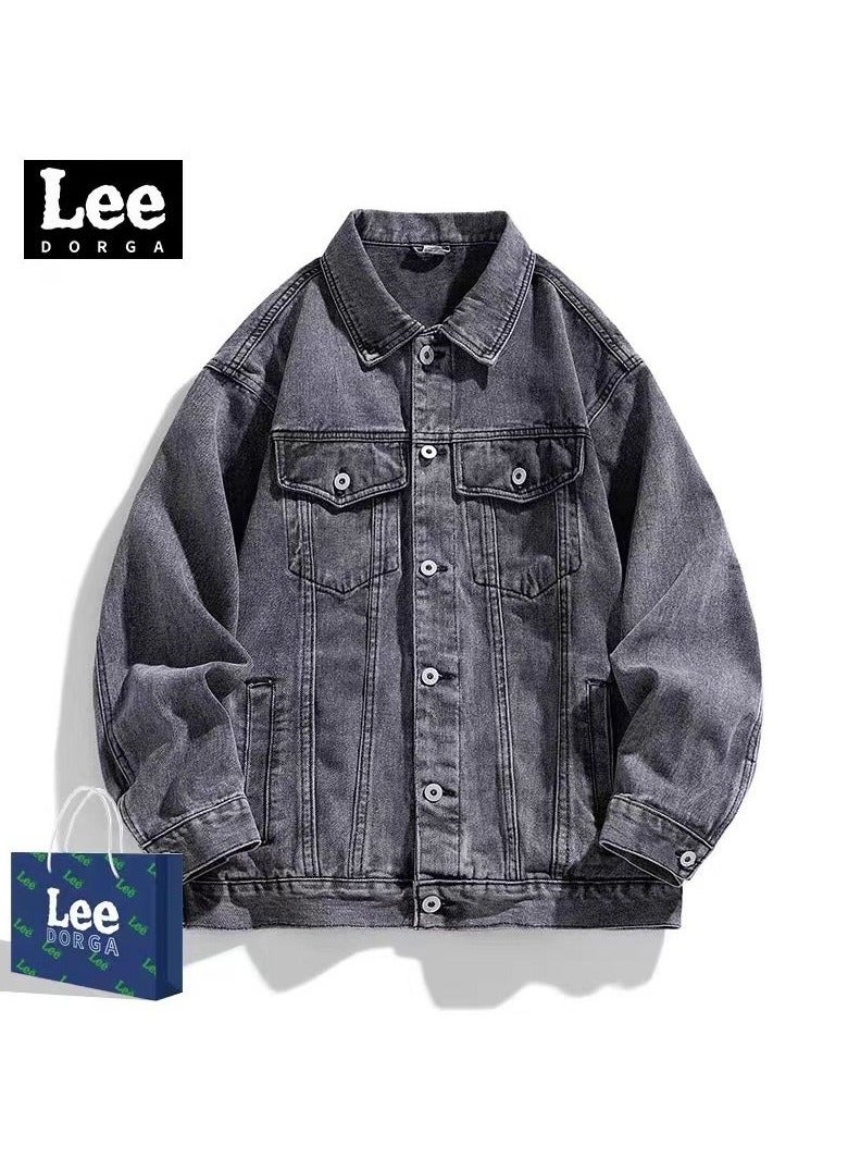 LEE Cowboy Jacket Casual Retro Washed Distressed Workwear Jacket - Image 1
