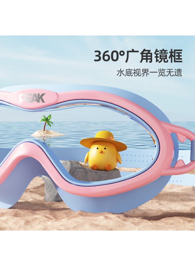 PEAK Pick Children'S Swimming Goggles For Boys And Girls High Definition Waterproof Anti-Fog Large Frame Swimming Goggles Set With Swimming Cap - Image 2