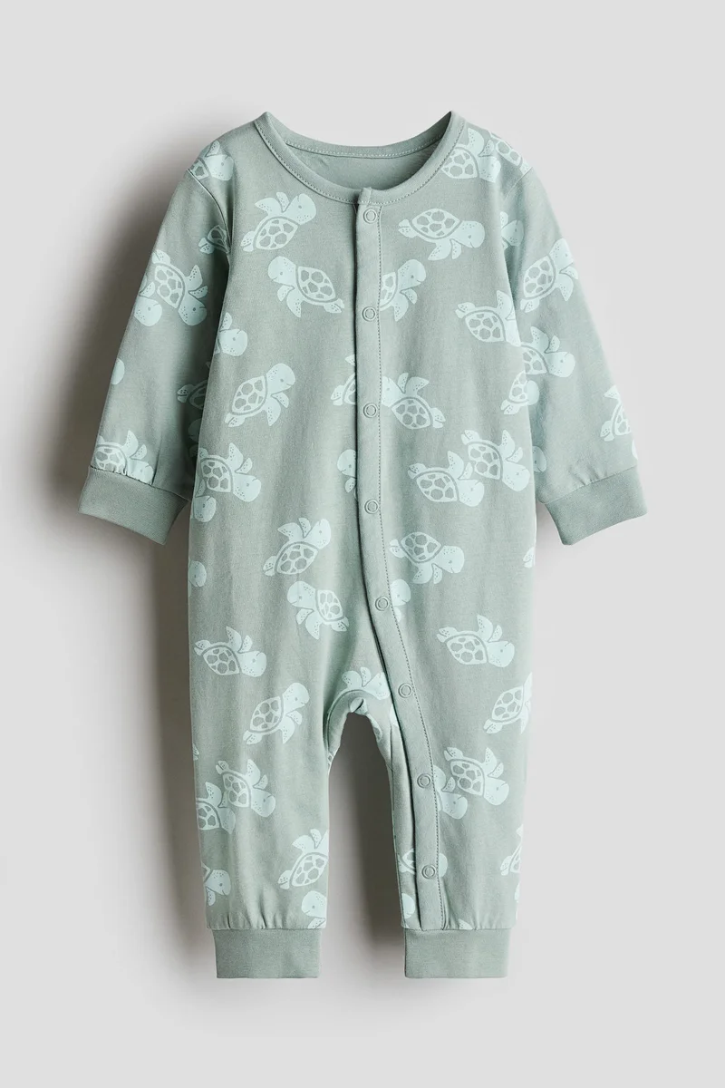 اتش اند ام Printed cotton sleepsuit