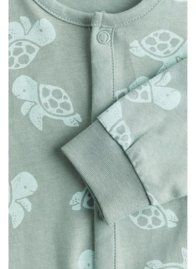 اتش اند ام Printed cotton sleepsuit