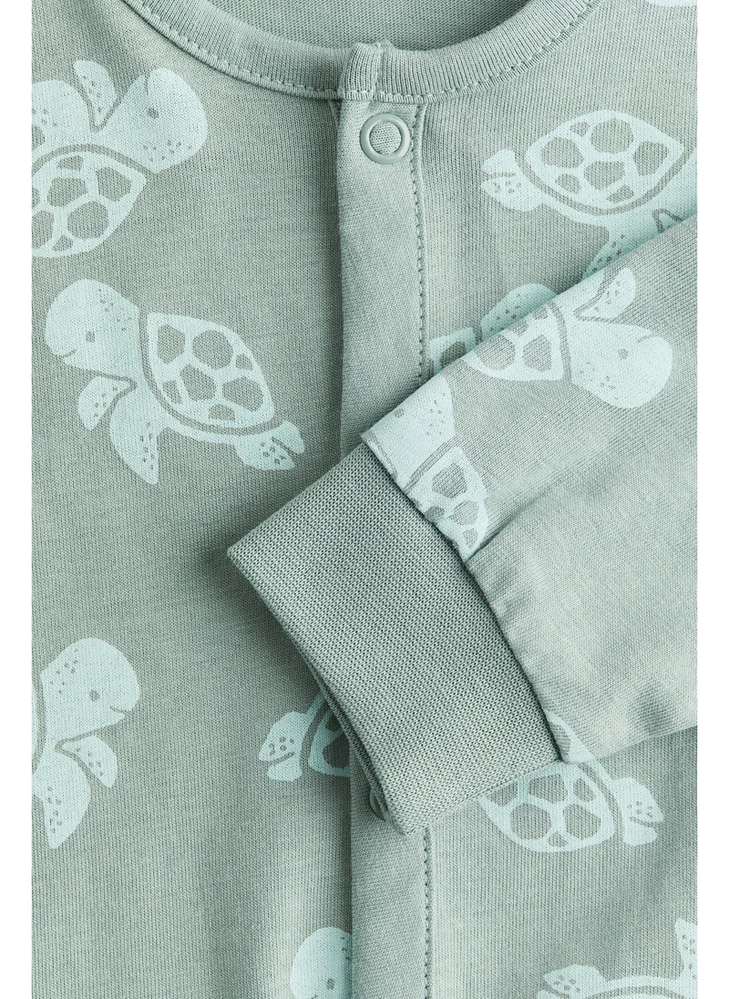 اتش اند ام Printed cotton sleepsuit
