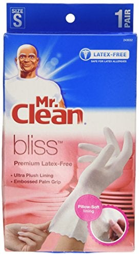 Mr Clean Mr. Clean Bliss Premium Latex-Free Gloves, Small, 4 Pair - Image 1