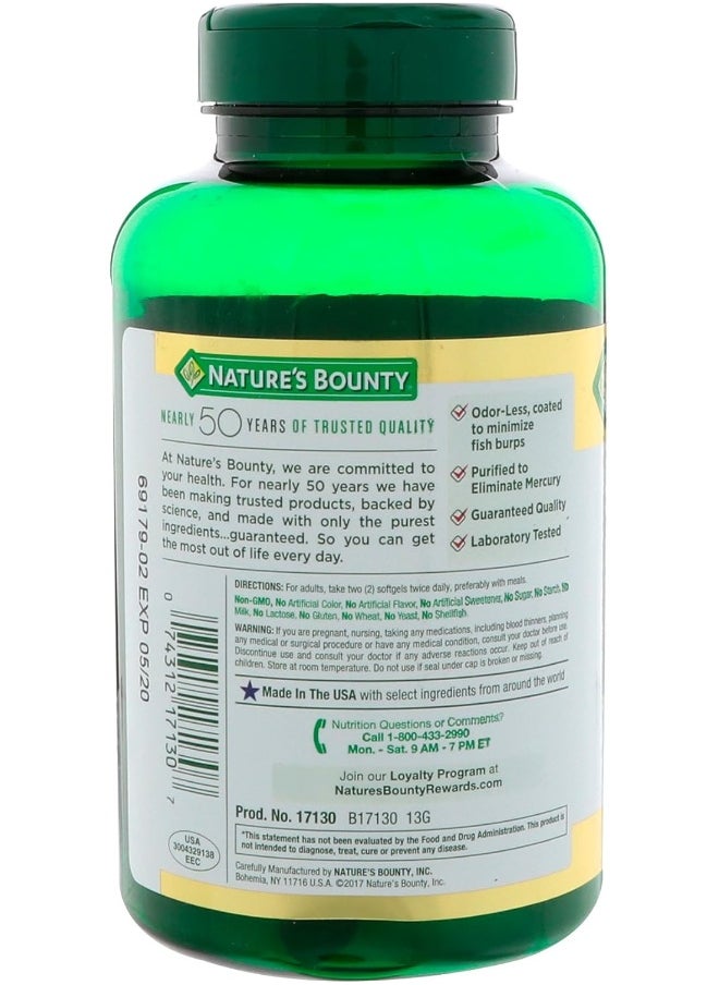 NATURE'S BOUNTY Double Strength Odorless Fish Oil - 90 Softgels  - Image 3