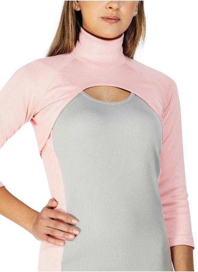 ZAECY Ribbed Cutout Dress - Image 2