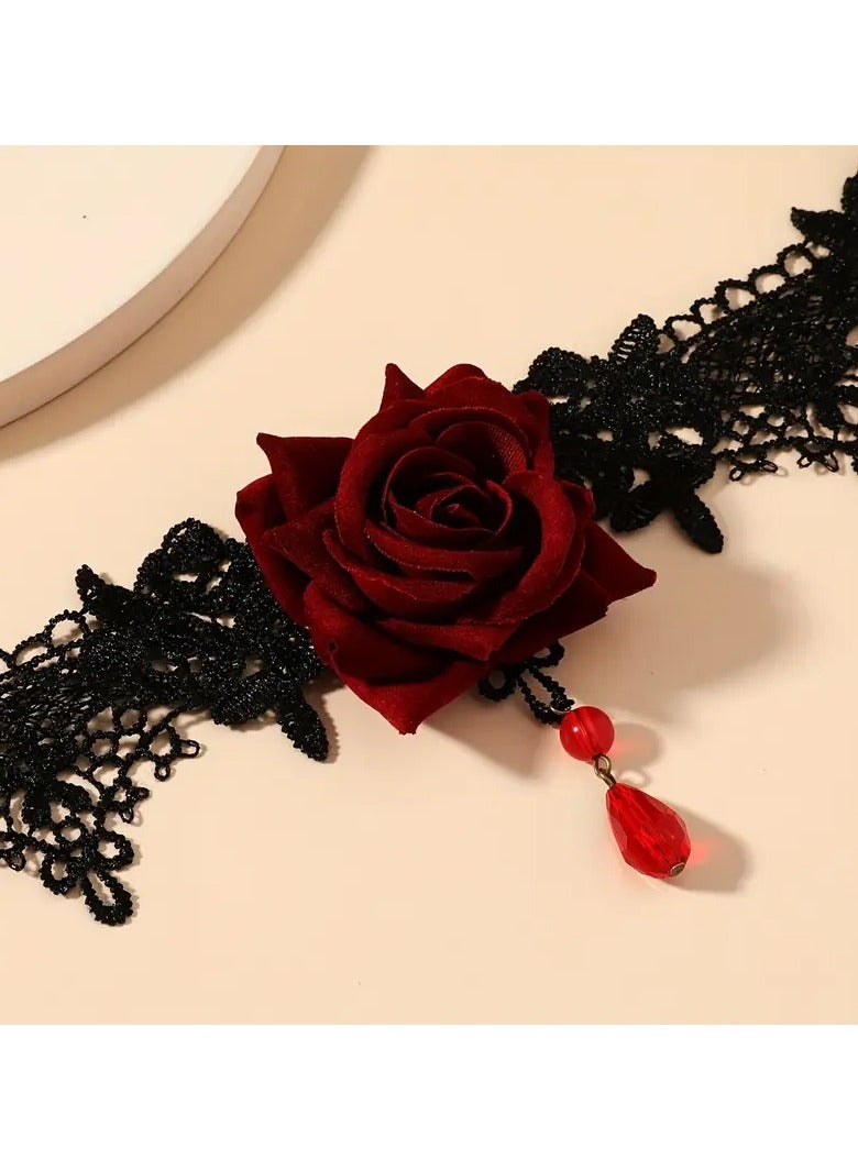 جلوسكي قلادة الدانتيل الزهرة الشخصية للنساء - Image 1