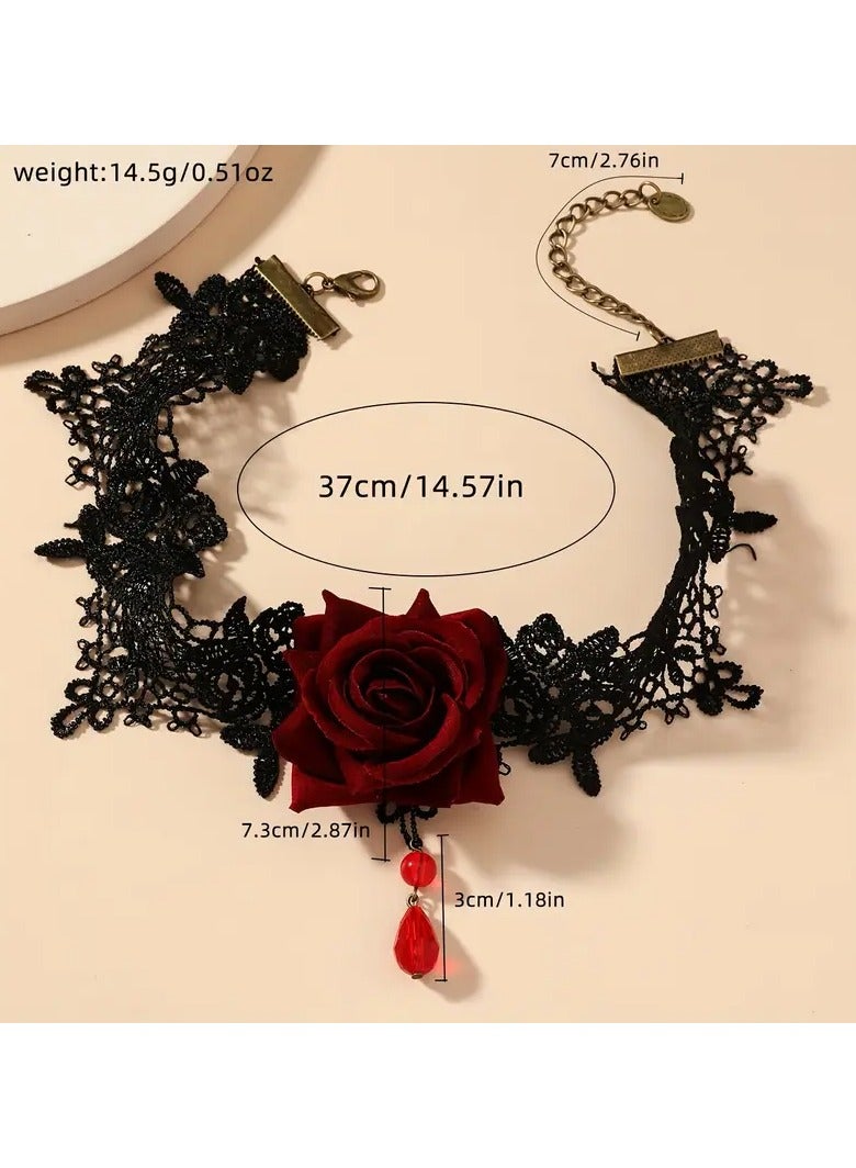 جلوسكي قلادة الدانتيل الزهرة الشخصية للنساء - Image 3