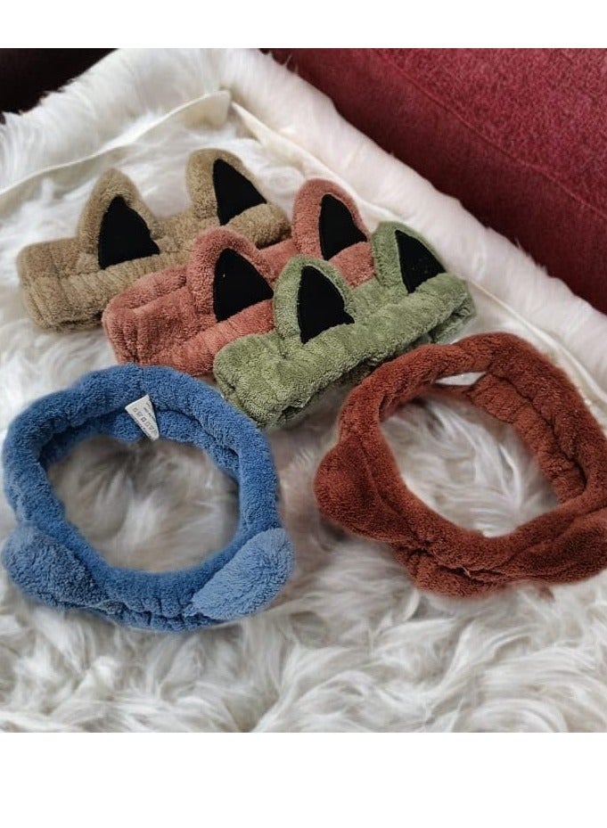 Soft Fur Cat Ear Hair Band - Cute Style for Girls - Cashmere Color - Image 3