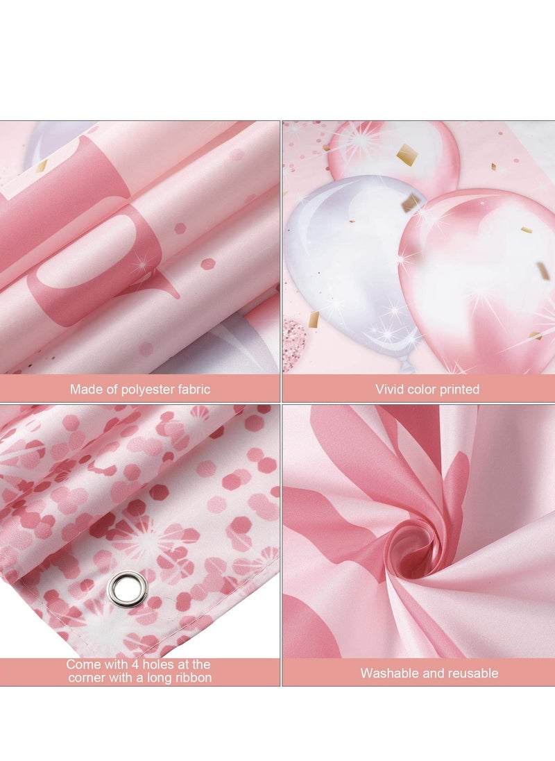 SYOSI - Happy Birthday Banner, 72 X 44 Inch Party Decorations Supplies Birthday Party Backdrop for Women and Girls Boys, Happy Birthday Sign Decorations, Sweet Photography Background Photo Booth - Image 1