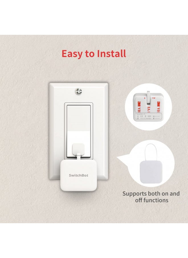 SwitchBot SwitchBot Bot 3Pack with Hub Mini - Smart Switch Button Pusher, Wireless App & Timer Control, Compatible with Alexa, Google Home, IFTTT, Easy to Use, Smart Light Control SetWhite  - Image 4
