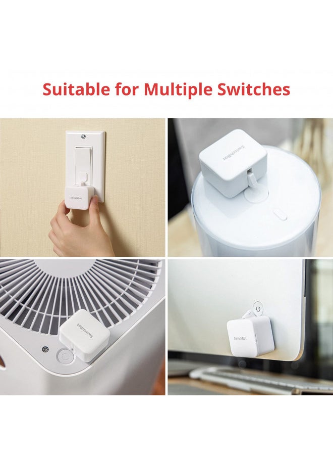 SwitchBot SwitchBot Bot 3Pack with Hub Mini - Smart Switch Button Pusher, Wireless App & Timer Control, Compatible with Alexa, Google Home, IFTTT, Easy to Use, Smart Light Control SetWhite  - Image 5