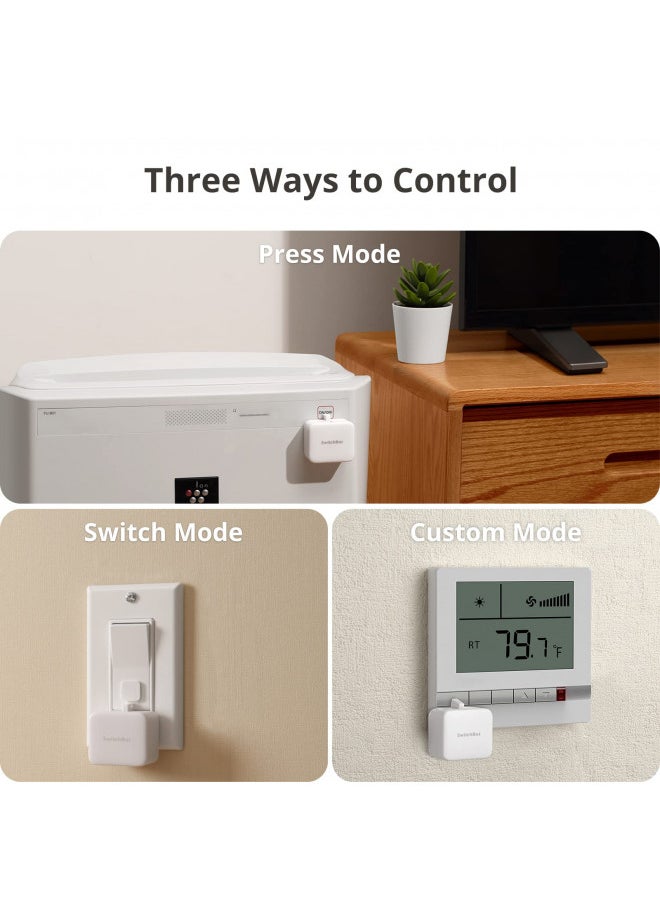 SwitchBot SwitchBot Bot 3Pack with Hub Mini - Smart Switch Button Pusher, Wireless App & Timer Control, Compatible with Alexa, Google Home, IFTTT, Easy to Use, Smart Light Control SetWhite  - Image 2