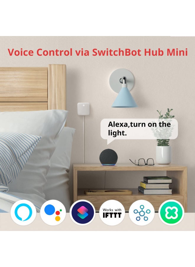 SwitchBot SwitchBot Bot 3Pack with Hub Mini - Smart Switch Button Pusher, Wireless App & Timer Control, Compatible with Alexa, Google Home, IFTTT, Easy to Use, Smart Light Control SetWhite  - Image 3