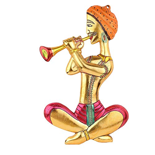 KridayKraft Metal Musical Man Set Multicolor Decor Your Home,Office Walls,Rajasthani Musicians showpiece Figurines, Gift Article... - Image 3