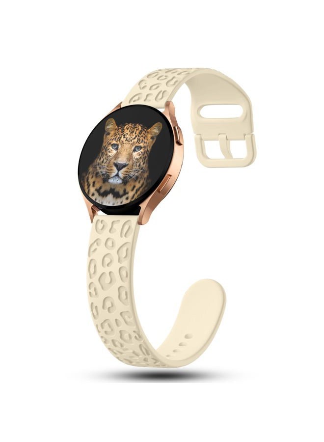 IKANFI 6Pack Engraved Band Compatible with Samsung Galaxy Watch 5 Band/Galaxy Watch 4 Bands/Galaxy Watch 3 Bands/Active 2 Watch Bands,20mm Leopard Silicone Sport Strap Replacement for Women Men- - Image 5