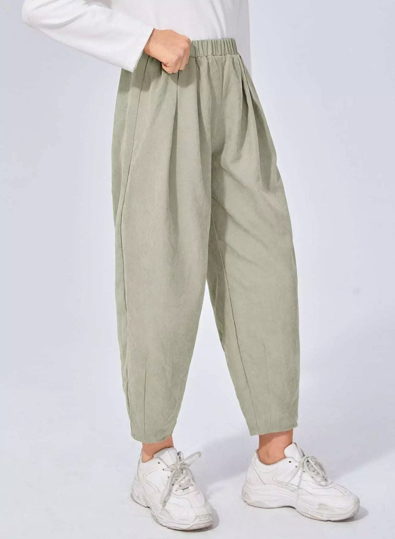 Girls Fold Pleated Detail Pants  - Image 1