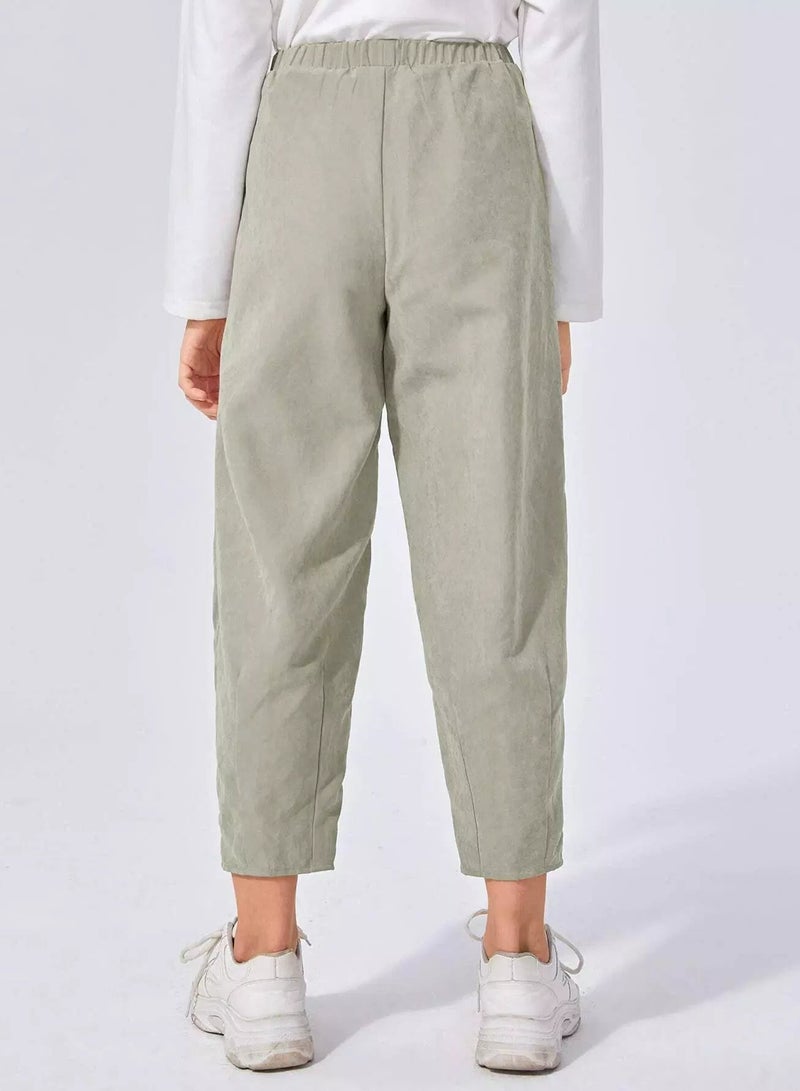 Girls Fold Pleated Detail Pants  - Image 2