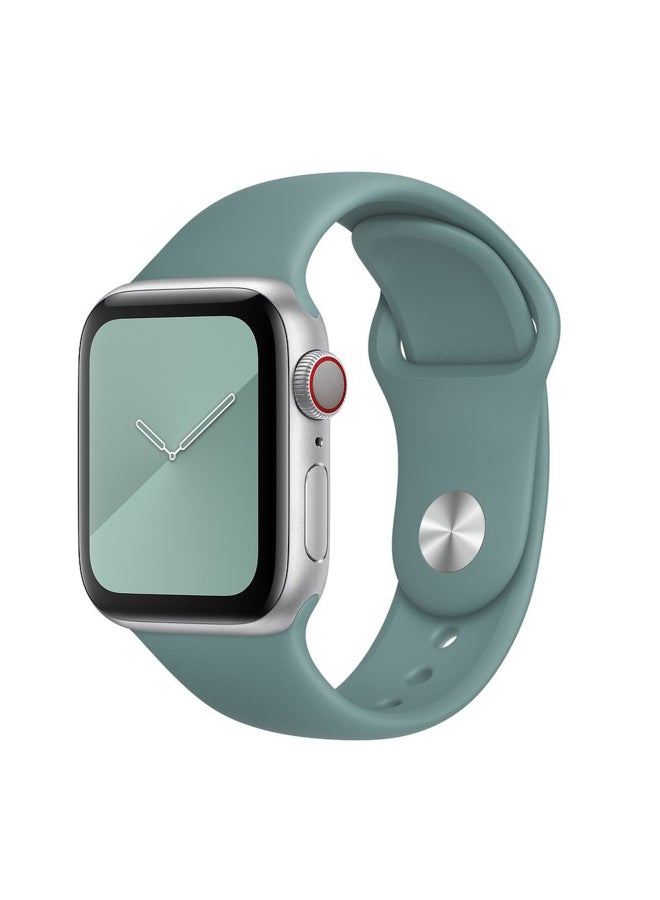 For Applewatch8 Apple S9 Silicone Strap Monochrome Iwatch Same Single Stud Snap Sport Wristband - Image 5