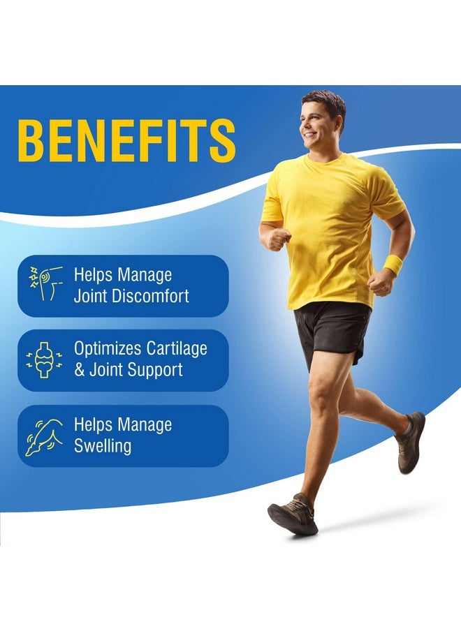 Nutra Disc Joint Support Supplement - 180 Capsules - Glucosamine Chondroitin for Joint Pain, Disc and Connective Tissue Health - with Meriva Curcumin Extract and Z-Pro Enzyme Blend