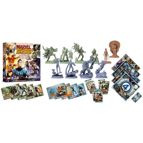 CMON Marvel Zombies A Zombicide Game Fantastic 4 Under Siege Defend or Corrupt Marvels First Family in the Apocalypse Cooperative Strategy Game Ages 14 16 Players 90 Min Playtime Made by CMON - Image 5